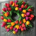 thumbnail image 2 of OATIPHO 1Pcs Door Decoration Floral Wreaths Front Door Wreath Assorted Color, 2 of 6