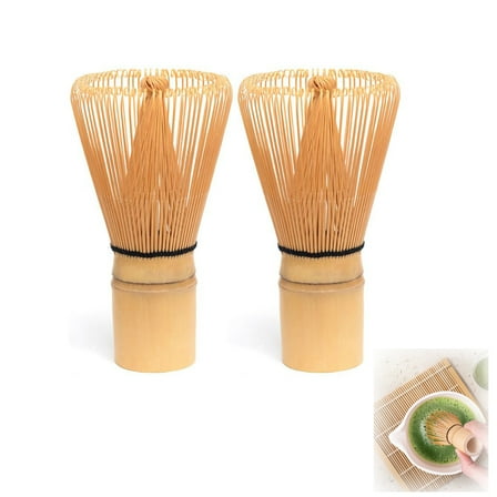 Matcha Whisk - 2-pack Bamboo matcha Whisk set, Handcrafted Traditional Japanese Chasen, 100-Prong Matcha Stirrer Wisk Mixer Brush for Authentic Matcha Tea Preparation