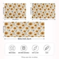 thumbnail image 2 of Yayeee Pillowcase Queen Size Set of 2 Satin Wrinkle Resistant Envelope Pillow Case, Beige Sunflower Pattern, 2 of 8