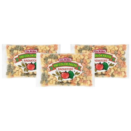Tricolore Pasta - (3 Pack) Gia Russa Radiatore Tri-Color Pasta, 12 oz