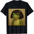 thumbnail image 2 of 100% Cotton Funny Frog Bob Haircut Meme for Men Women Kids T-Shirt, 2 of 5