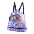 thumbnail image 2 of Mochila con cordón para gimnasio, mochila bonita para natación con separación y estampado, para natación húmeda Púrpura, 2 of 10