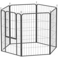 thumbnail image 1 of 6 Panels Heavy Duty Dog Playpen Outdoor Indoor with Door & Strap, 39" Height Portable & Foldable Pet Playpen, 1 of 6