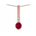 thumbnail image 3 of Star K � Round 6mm Created Ruby Bar Pendant Necklace, 3 of 9