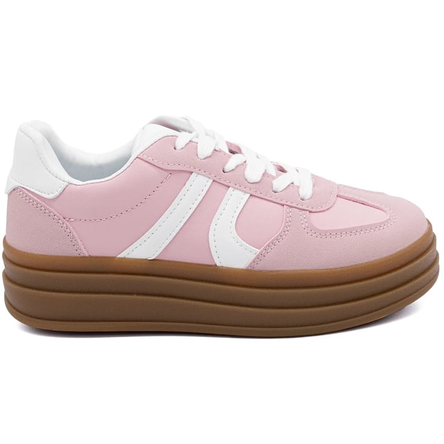 Tenis Sneakers de Plataforma Casual para Mujer Bata pink