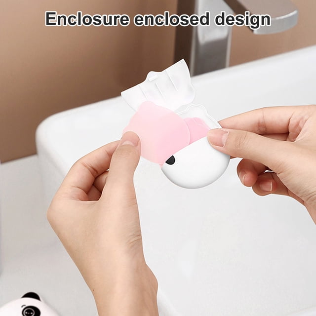 YAOMOBB Cartoon Panda Paper Disposable Hand Wash Sheets 50Pcs Portable Dissolves in Water Cartoon Panda Design PP Material