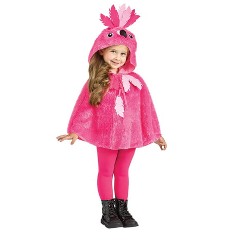 Flamingo Hooded Capelet Toddler Costume