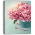 thumbnail image 2 of Designart 'Pink Peony Flowers in Vase ' Large Floral Wall Art Canvas, 2 of 3