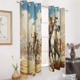 thumbnail image 2 of Blackout Curtains for Bedroom Vintage Western Cowboy Full Room Darkening Grommet Curtains for Living Room,Thermal Insulated Ombre Drapes, 2 of 7