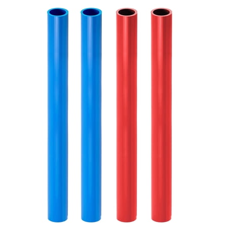 1/2" x 4 Ft PEX-B Tube Stick, Pack of 2 Red and 2 Blue Pex Tubing for Potable Water Lines