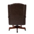 thumbnail image 6 of 14 Karat Home Vegan Leather Office Chair with Arms and High-Back, Height Adjustable Task Chair with 360 Degree Metal Wheels, Brown, 6 of 10