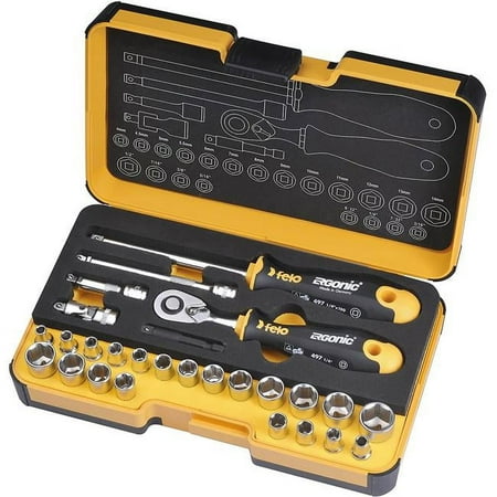 UPC: 4007157623713 | Spacio Innovations 057 827 06 0.25 in. R-GO Stubby Imperial & Metric Ergonic Ratchet Multi-Tools Set