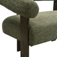 thumbnail image 5 of Knox Modern Boucle Upholstered Loveseat, Round Armchair with Solid Wood Base, Green, 5 of 9
