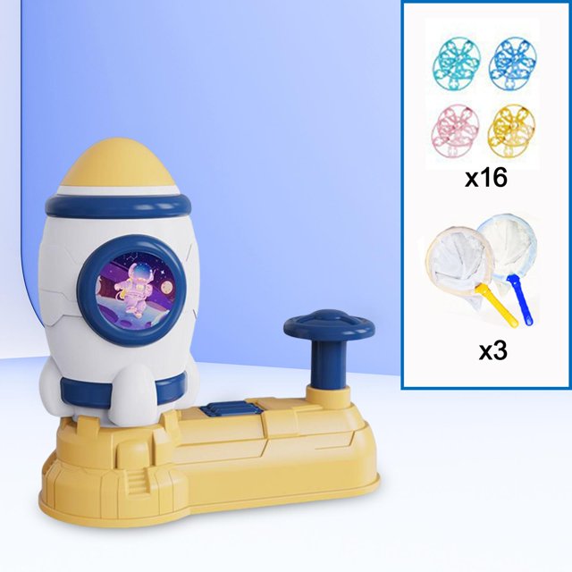 Niños Launcher Stem Toys, Garden Yard Activity Game, Play Rocket Toy Juguete al aire libre para niños Familia Niñas Niños Regalos de , 16 discos voladores 16 disco de mosca CUTICAT cohete al aire libre