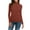Red, variant on HAiming Women's Turtleneck Long Sleeve Shirts Solid Color Slim Base Layer Tops Fall Winter Casual Lightweight Blouse