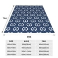 thumbnail image 3 of Salouo Navy Nautical Print Bed Blankets,Flannel Blanket Comfortable Air Conditioning Blanket Lightweight Blanket for Sofa Bed Travel & Couch -50"x40", 3 of 8
