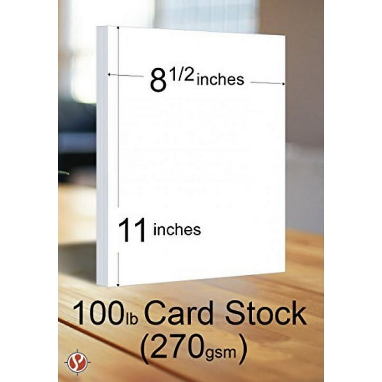 600 Sheets - Premium White CARDSTOCK PAPER - 8.5 x 11 Sheets - 100 lb 270  g/m