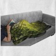 thumbnail image 6 of Magic Soft Flannel Fleece Throw Blanket, Freshening Morning in Nature Summer Season Sunset Environment Wilderness Mist Theme, Cozy Plush for Indoor and Outdoor Use, 50" x 70", Green, by Ambesonne, 6 of 6