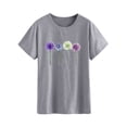 thumbnail image 4 of Xuanfei Women Colorful Dandelion Graphic Print Round Neck Short Sleeve T-Shirt, 4 of 7
