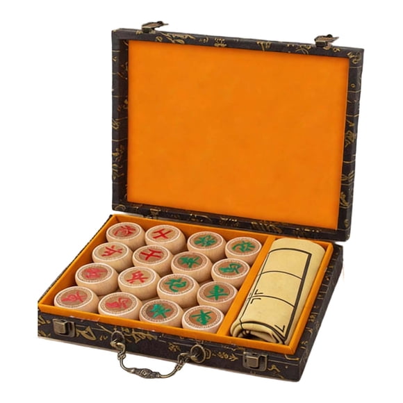 TIELUTT High End Chinese Solid Chessboard Children's Adult Puzzle Game Giving for Elders Big Talk Question Game Censo Game Bo Game Chaotic Trading Game Cakewalk Game