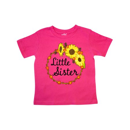 

Inktastic Little Sister Sunflower Wreath Gift Toddler Boy or Toddler Girl T-Shirt