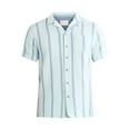 thumbnail image 5 of Fly By Night Men’s and Big Men’s Tour Striped Button Up Shirt with Short Sleeves, Sizes S-3XL, 5 of 5
