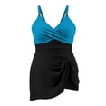 thumbnail image 4 of Women's Plus Size Bikini Swimsuits Swim Dress Tummy Control Bathing Suits High Waisted Swimwear For Full Coverage, 4 of 5
