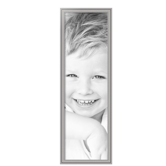 ArtToFrames 12" x 40" Silver Picture Frame, 12x40 inch Silver MDF Poster Frame (WOM-5329), Pack