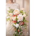 thumbnail image 4 of Pink Bride Bouquet - 15 Inch Wedding Blush Garden Artificial Flowers for Bride, 4 of 7