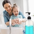 thumbnail image 5 of Dispensador de botellas de plástico vacías con bomba, paquete de 2 unidades, 1 litro, violeta, 5 of 5