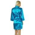 thumbnail image 5 of Bimba Women Short Satin Robe Getting Ready Bride Bridesmaid Robes Coverup Gift, 5 of 6