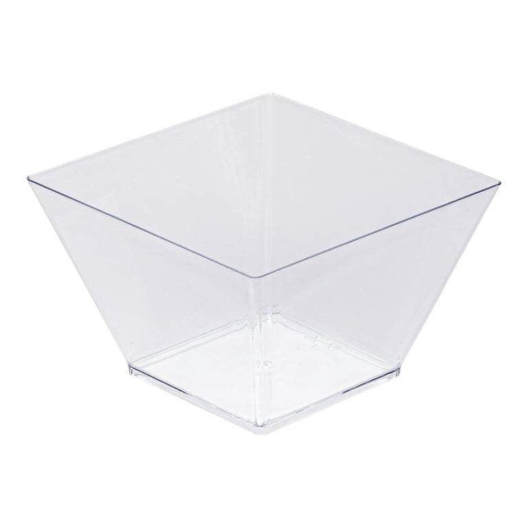 Basic Nature 16 oz Round Clear PLA Plastic to Go Bowl - Compostable - 6 inch x 6 inch x 2 1/4 inch - 500 Count Box