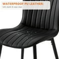 thumbnail image 3 of L'AGRATY Modern Dining Chairs Set of 4, PU Leather Upholstered Side Chairs with High Backrest, Kitchen Chair,Heavy Duty, Cushions & Durable Metal Legs for Kitchen, Dining Room,Restaurant,Black, 3 of 7