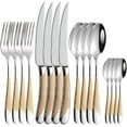 thumbnail image 1 of Jinsinto Luxury Steel Cutlery Set Quality Set 16 Pcs Tableware Knives Forks Spoons Western Party Cutlery Set, 1 of 5