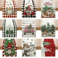 thumbnail image 2 of 33x180cm Christmas Table Runner Cartoon Santa Claus Snowman Elk Table Cloth, 2 of 5