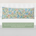 thumbnail image 4 of Elegant Comfort Ultra Soft Set of 2 Floral Pint Pillowcases - 1500 Series Microfiber, Soft and Smooth Hidden Zipper Closure 2-Piece Pillow Covers - Body Pillowcase, Magnolia, 4 of 5