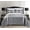 Gray, variant on Celine Linen Micromink Stripe Lined Sherpa Comforter Set, Micro-Suede 3-Piece Reversible Comforter Set, King/California King, Black
