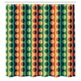 thumbnail image 3 of Ambesonne Geometric Shower Curtain, Half-Pattern Rings, 69"Wx75"L, Orange Teal, 3 of 5