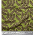 thumbnail image 1 of Soimoi Green Cotton Duck Fabric Artistic Banana Leaves Printed Craft Fabric by the Yard 56 Inch Wide, 1 of 3