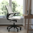 thumbnail image 2 of Flash Furniture Kelista Mesh Mid Back Office Chair with Flip-Up Arms, 250 lb, White, 2 of 9