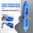 thumbnail image 4 of Profile Scribing Ruler Woodworking Carpenter Manual Contouring Measuring Scribe Gauge Irregular Tile Ply Edge Meter Tool with Pencil, 4 of 9