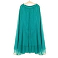 thumbnail image 3 of Sngxgn Womens Midi Skirt A Line Summer Flared Solid Skirts Casual Elegant(Green,One Size), 3 of 3
