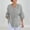 Gray, variant on Odbmxy Cotton Linen Blouse Women 3/4 Sleeve Women's Plus Size Tops Loose Casual Breathable Solid Color Soft Beach Tops,White XL