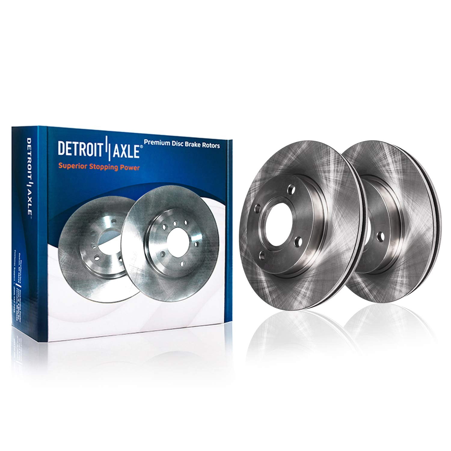 Detroit Axle - Brake Kit for 2004-2009 Kia Spectra Spectra5 2004 2005 2006 2007 2008 2009 Disc Brake Rotors Ceramic Brakes Pads Front and Rear Replacement : 2.99'' Center Hole for Rear Rotor