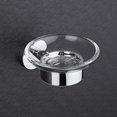 thumbnail image 3 of Jabonera de cristal para baño moderna, redonda, montada en la pared, con soporte cromado, 3 of 4