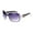 Black Clear Smoke, variant on Womens Oversized Rectangular Rhinestone Encrusted Chain Arm Fashion Sunglasses All Black