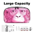 thumbnail image 3 of Monkey Electronic Organizer Travel Case, Waterproof Oxford Cloth Storage Pouch Bag, Box with Cord Organizer Storage for Computer Cable Organizer, 5.9x9.44x3.14 in., 3 of 6