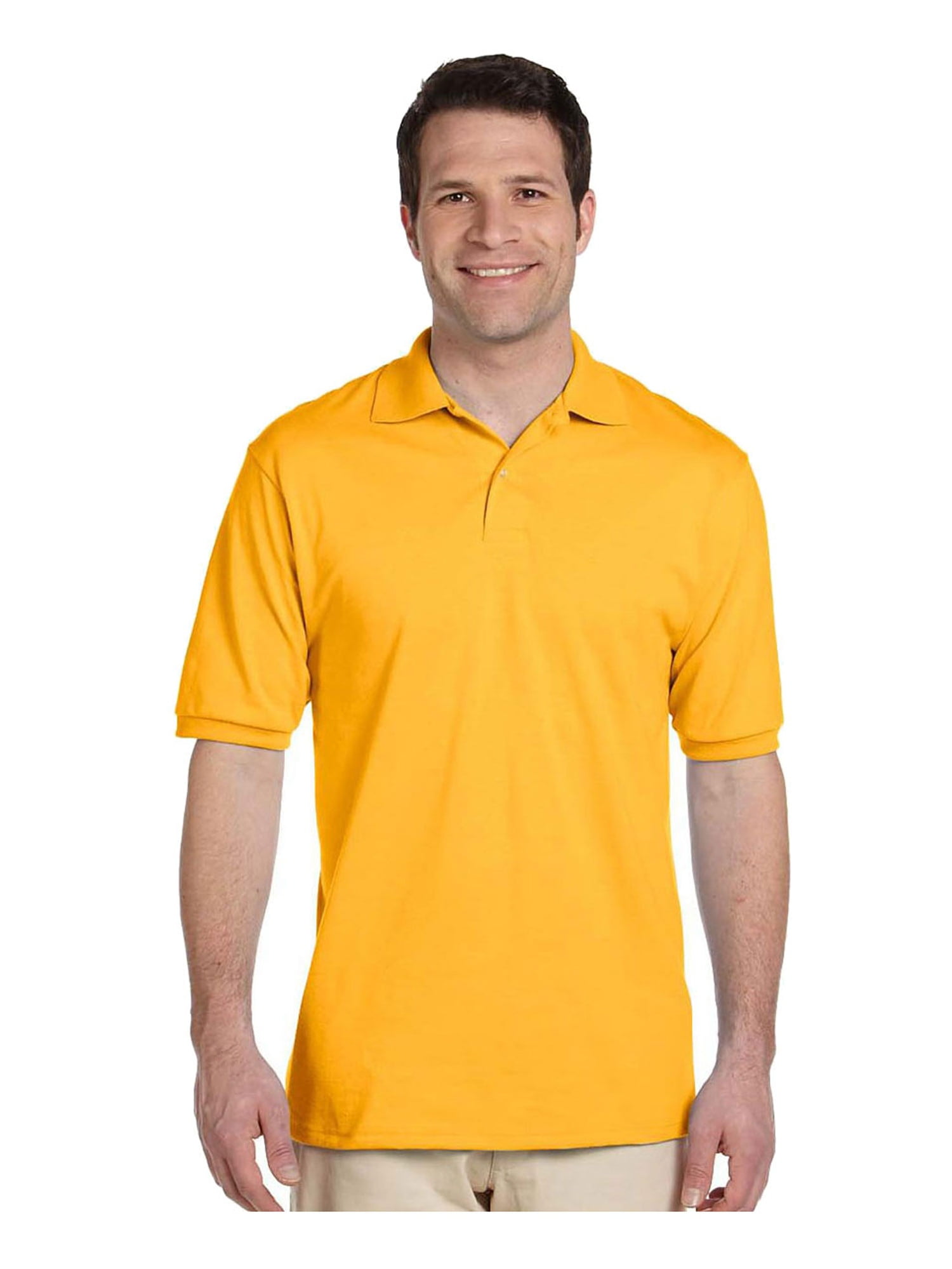 JERZEES - Jerzees Men's 2 Button Placket Welt Knit Collar Polo Shirt, Style 437M - Walmart.com 