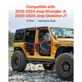 thumbnail image 2 of VEVOR Jeep Tube Doors, 4-Door, Adventure Style Jeep Tubular Door with DOT Certified Rear View Mirrors, Jeep Doors with Rear Mirrors for 2018-2024 Jeep Wrangler JL & 2020-2024 Jeep Gladiator JT, 2 of 9