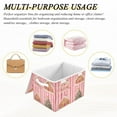 thumbnail image 6 of Yayeee Collapsible Cube Storage Bin with Lid Fabric Closet Decorative Basket with Handles, Gingerbread Houses, 6 of 7